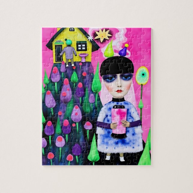 Fun and Colorful Mixed Media Collage Jigsaw Puzzle (Vertical)