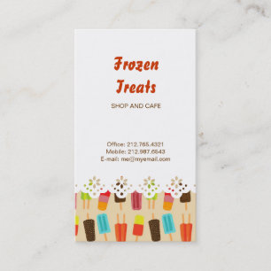 Fun and Colorful Popsicles Retro Pattern Business Card