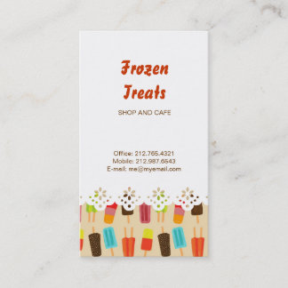 Fun and Colorful Popsicles Retro Pattern Business Card