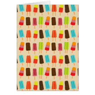 Fun and Colorful Popsicles Retro Pattern Cards
