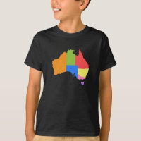 Fun and Colorful Rainbow Map of Australia