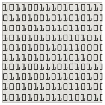 Fun And Cool Computer Binary Code Pattern Fabric by judgeart at Zazzle