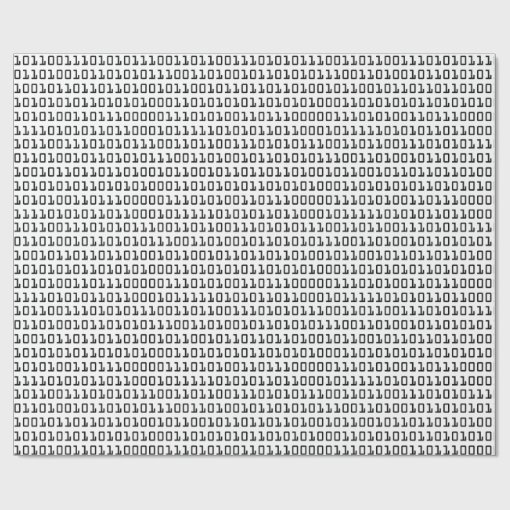 Fun and Cool Computer Binary Code Pattern Wrapping Paper Zazzle
