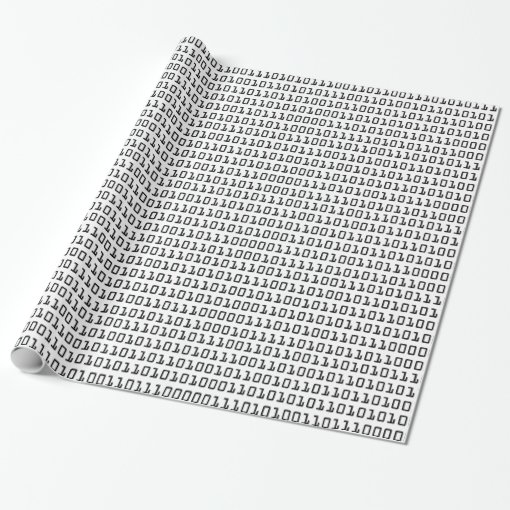 Fun and Cool Computer Binary Code Pattern Wrapping Paper Zazzle