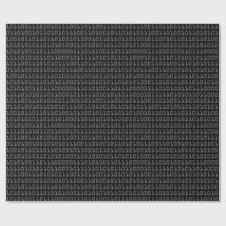 Fun and Cool Computer Binary Code Pattern Wrapping Paper | Zazzle