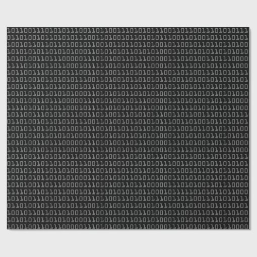 Fun and Cool Computer Binary Code Pattern Wrapping Paper | Zazzle
