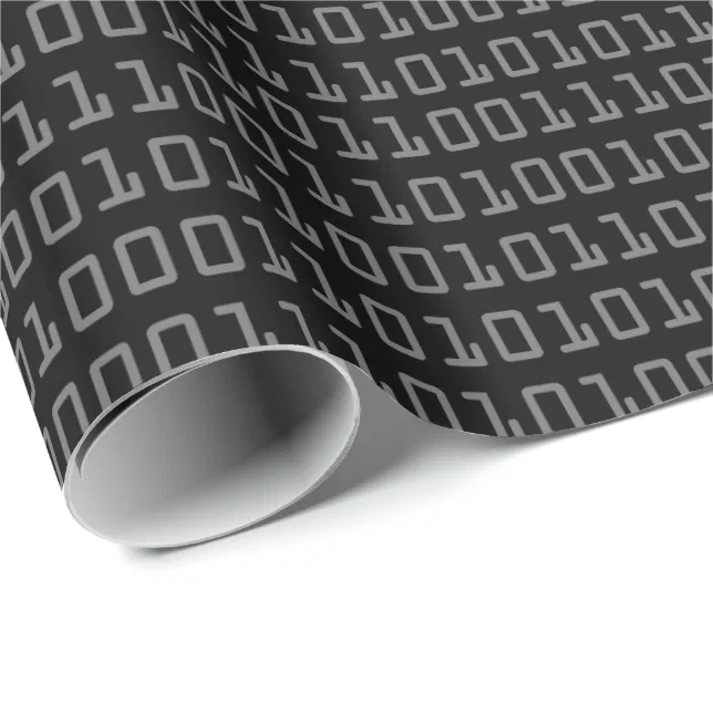 Fun and Cool Computer Binary Code Pattern Wrapping Paper Zazzle