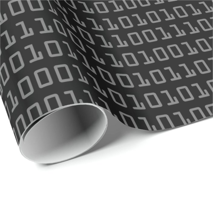 Fun and Cool Computer Binary Code Pattern Wrapping Paper | Zazzle.com