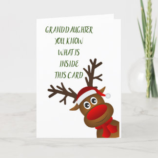 FUN AND COOL WISH FOR YOU *GRANDDAUGHTER* HOLIDAY CARD