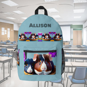 Fun and cute guinea pigs, custom printed backpack