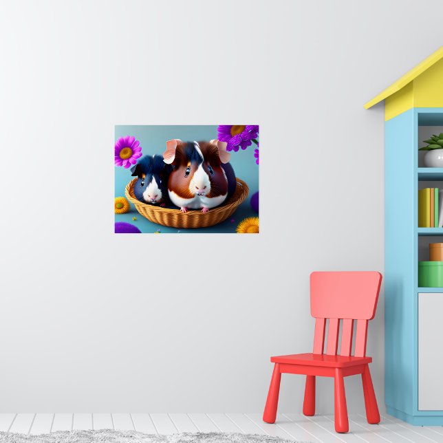 Fun and cute guinea pigs  poster (Nursery 1)