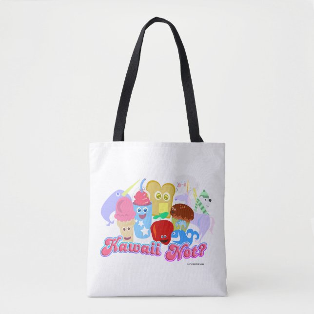 Fun and Cute Kawaii Not? Tote Bag (Front)