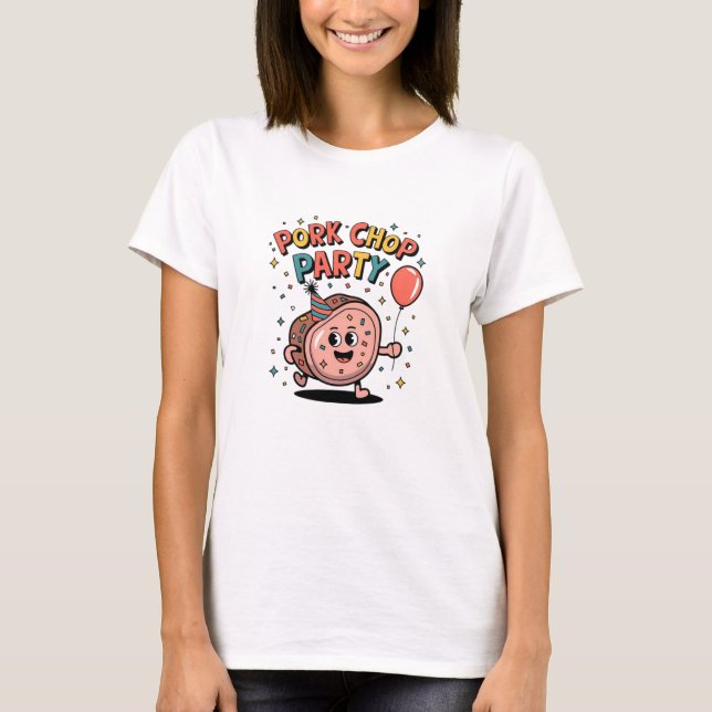 Fun and Cute Pork Designs T-Shirt (Front)