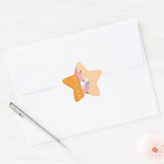 Fun and Elegant Colorful Daisies on Peach Orange