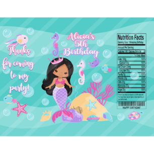 Fun and Exciting Mermaid Theme Party Chip Bag