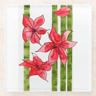 FUN AND FABULOUS POINSETTA CHRSITMAS COASTER