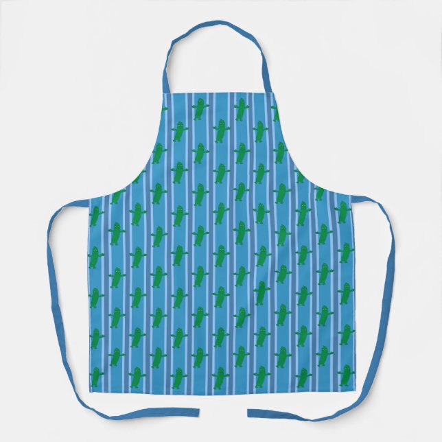 Fun and Fancy Blue Pickle Apron (Front)