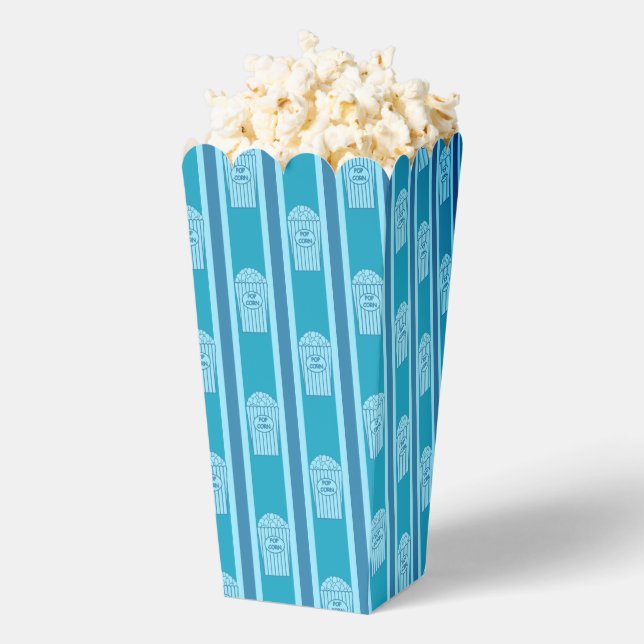 Fun and Fancy Blue Popcorn Favor Boxes (Popped)