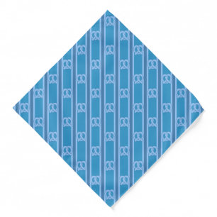 Fun and Fancy Blue Pretzel Bandana