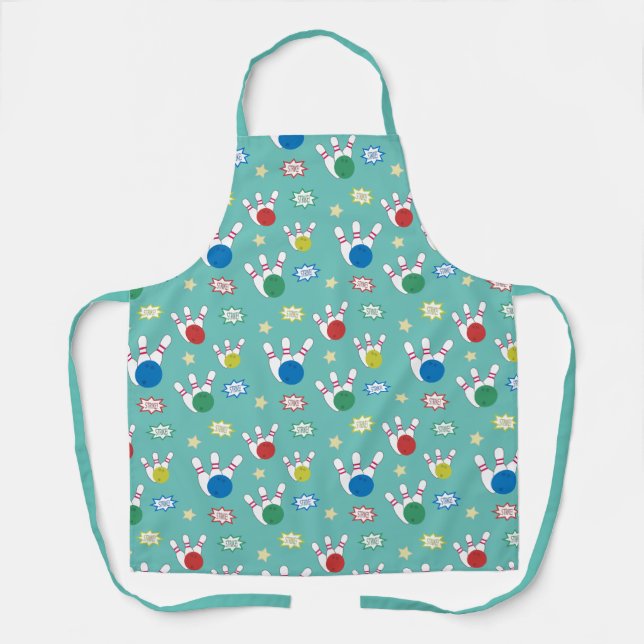 Fun and Fancy Bowling Pattern Apron (Front)
