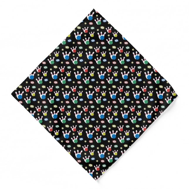 Fun and Fancy Bowling Pattern Bandana (Front)