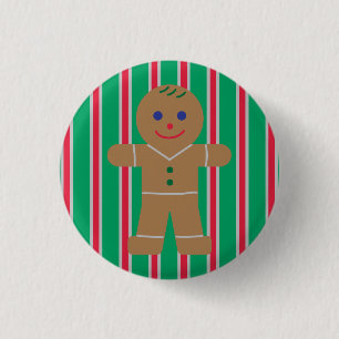 Fun and Fancy Christmas Gingerbread Man Button