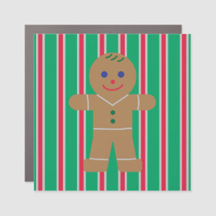 Fun and Fancy Christmas Gingerbread Man Car Magnet