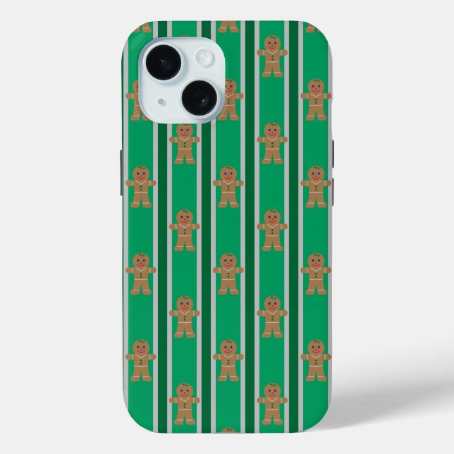 Fun and Fancy Christmas Gingerbread Man Case-Mate iPhone Case (Back)