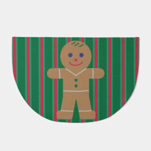 Fun and Fancy Christmas Gingerbread Man Doormat