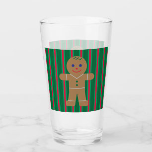 Fun and Fancy Christmas Gingerbread Man Glass