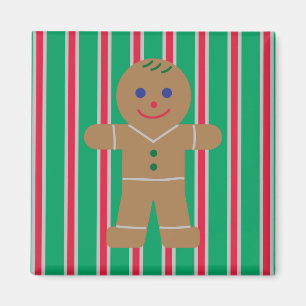 Fun and Fancy Christmas Gingerbread Man Magnet