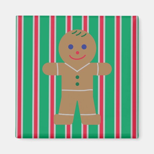 Fun and Fancy Christmas Gingerbread Man Magnet (Front)