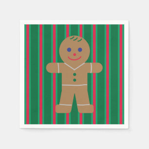 Fun and Fancy Christmas Gingerbread Man Napkins