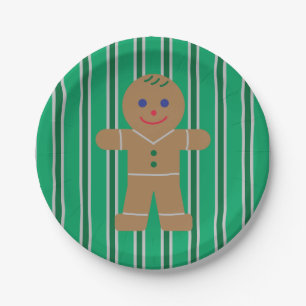 Fun and Fancy Christmas Gingerbread Man Paper Plates