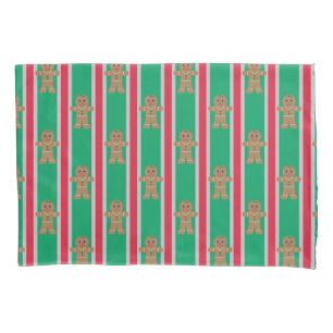 Fun and Fancy Christmas Gingerbread Man Pillow Case