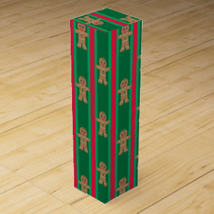 Fun and Fancy Christmas Gingerbread Man Wine Box