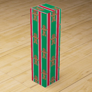Fun and Fancy Christmas Gingerbread Man Wine Box