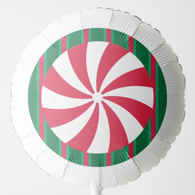 Fun and Fancy Christmas Peppermint Candy Balloon (Front)