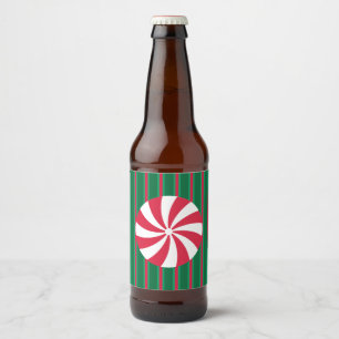 Fun and Fancy Christmas Peppermint Candy Beer Bottle Label