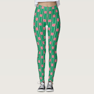 Fun and Fancy Christmas Peppermint Candy Leggings