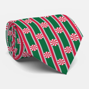 Fun and Fancy Christmas Peppermint Candy Neck Tie