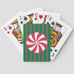 Fun and Fancy Christmas Peppermint Candy Poker Cards