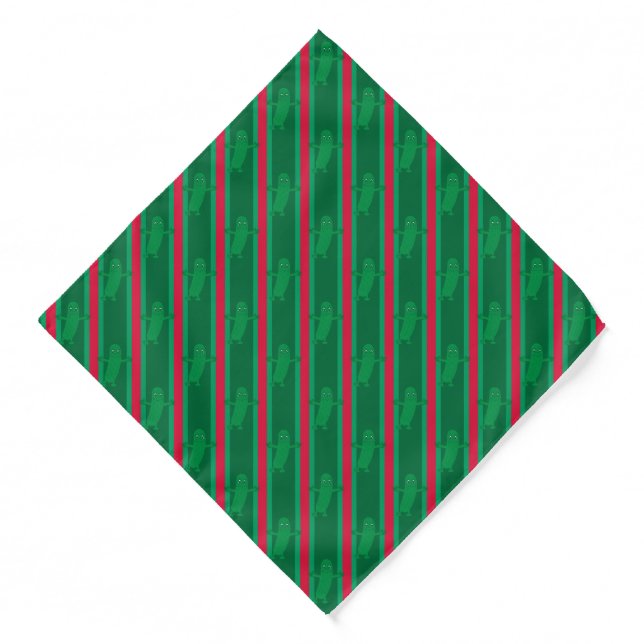 Fun and Fancy Christmas Pickle Bandana (Front)