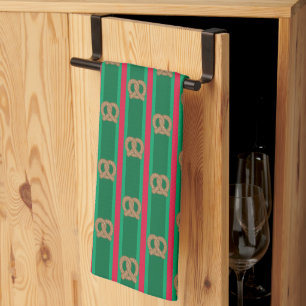 Fun and Fancy Christmas Pretzel Kitchen Towel