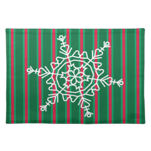 Fun and Fancy Christmas Snowflake Cloth Placemat