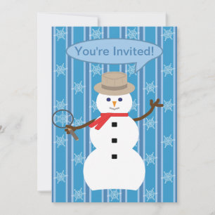 Fun and Fancy Christmas Snowman Detective Invitation
