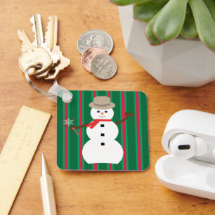 Fun and Fancy Christmas Snowman Detective Keychain