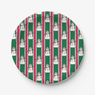 Fun and Fancy Christmas Snowman Detective Paper Plates