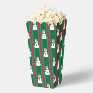 Fun and Fancy Christmas Snowman Detective Popcorn Favor Boxes