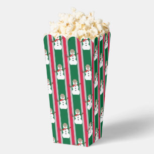 Fun and Fancy Christmas Snowman Detective Popcorn Favor Boxes